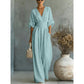 ⌛Limited-time offer-Women's V-Neck High Waist Wide Leg Jumpsuit