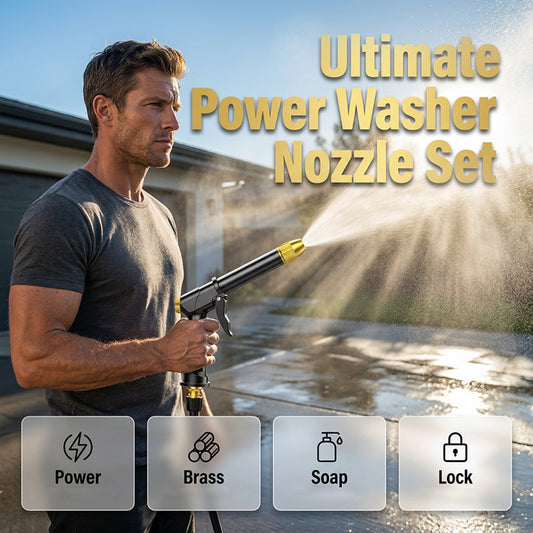 💪BUY 2 GET 1 FREE!!🏆High-Pressure Water Jet Gun💦Ergonomic Grip • Booster Nozzle • Hose Included-Powerful Car Wash🚗 Garden Watering🌻Effortless to Use!👍