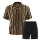Men's Casual Short Sleeve Shirt and Shorts Set