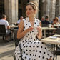 📢📢50% OFF !! ⏰Women's Polka Dot Sleeveless V-Neck Dress