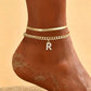📢📢50% OFF !! ⏰Dainty Layered Gold Initial Anklets for Women