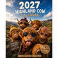 🐮 2027 Funny Highland Cow Wall Calendar🗓️ | A4 Hanging Calendar |🎁 Designed by Isabel Kline 🎨📆