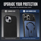 Magnetic Phone Case with Flip Lens Cover and Invisible Kickstand