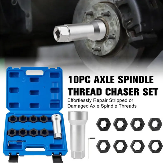 🔧 2026 Sale — Over 53,700 Sold! 🛠️ 10-Piece Axle Spindle Thread Chaser Set