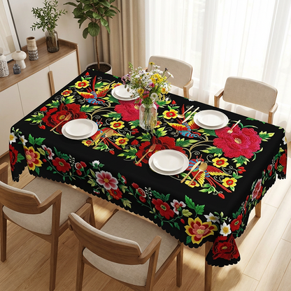 🪡🌟 50% OFF! ✨Scalloped Edge Tablecloth – Elegant & detailed.