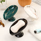 📢📢50% OFF !! ⏰Ceramic Self-Draining Leaf Soap Dish
