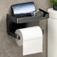 Wall-Mounted Toilet Paper Holder with Storage Shelf