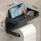 Wall-Mounted Toilet Paper Holder with Storage Shelf