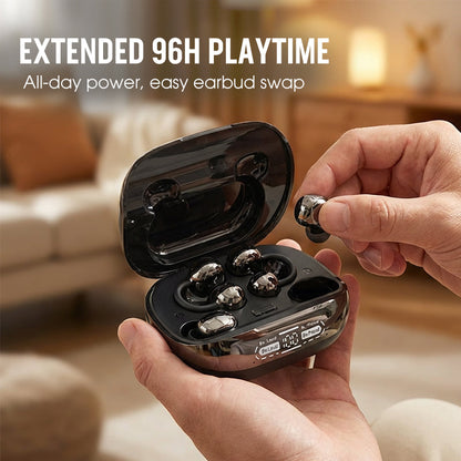 🎧 50% OFF NOW! ⚡ Bluetooth 6.0 Earbuds – 96H Playtime, 2-in-1 Design & AI Noise Reduction 🎵