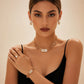 ⏳Time-Limited Special⏰Rhinestone Jewelry 4-Piece Set – Necklace, Earrings, Bracelet & Ring – Complete Your Look! ✨