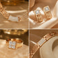 ⏳Time-Limited Special⏰Rhinestone Jewelry 4-Piece Set – Necklace, Earrings, Bracelet & Ring – Complete Your Look! ✨