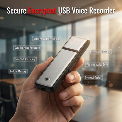 ⏳🔥LIMITED-TIME 50% OFF! ⏰Portable High-Definition Noise-Cancelling USB Voice Recorder