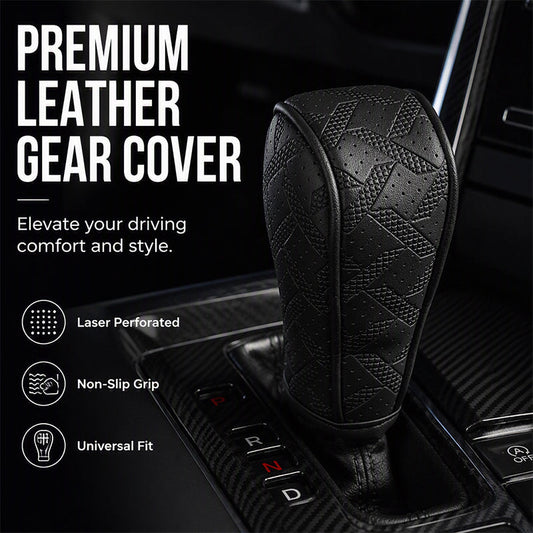 🎉 2026 Sale — Over 18,000 Sold! 🚗 Breathable Gear Shift Knob Cover – Laser-Perforated Leather, Cool & Dry Grip! ✨