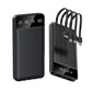 🏕️ High-Capacity Power Bank with Integrated Cables