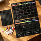 Magnetic Fridge Calendar Planner Set with Markers