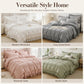 Simple Solid Color 4-Piece Bedding Set with Ruffled Borders
