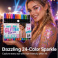 🎉 2026 Sale — Over 29,100 Sold!✨ 24‑Color Face & Body Glitter Marker Set with Dual Tips