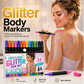 🎉 2026 Sale — Over 29,100 Sold!✨ 24‑Color Face & Body Glitter Marker Set with Dual Tips