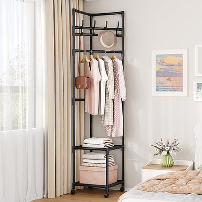 ⏰LIMITED-TIME 50% OFF! 👕🛏️ Stop piling clothes on chairs — this slim rack holds coats, bags, and folded stuff without eating up your floor space. 🏠