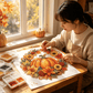 🍂 Autumnal Pumpkin Wreath Diamond Painting Hanging Decor, Complete DIY Kit