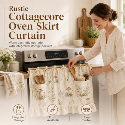 📢📢50% OFF !! ⏰ Oven Skirt Curtain with Pockets – Decorative, Storage‑friendly, Durable ✨