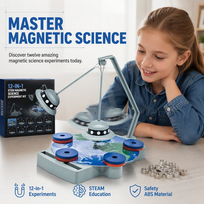 🎉 2026 Sale — Over 31,900 Sold!🧲12‑in‑1 Magnet Science Experiment Kit 🚂