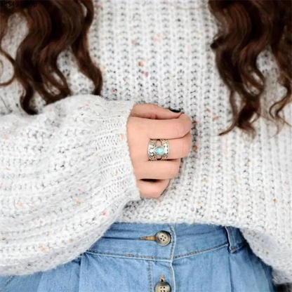📢📢50% OFF !! ⏰Vintage Carved Teardrop Ring for Women