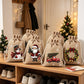 🎄 Christmas Drawstring Gift Bags – Santa & Reindeer Design, Reusable Fabric Gift Wrapping Bags