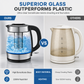 2L Large Capacity Glass Electric Kettle with Automatic Shut Off and Overheat Protection