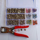 ⏳Time-Limited Special⏰DIY Button‑Sewing Kit – Rust‑Proof Copper Snaps, Hand Plier, Multi‑Colour ✨