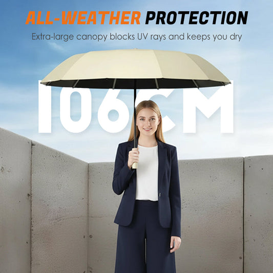 ⏳ LAST DAY! TANNESS 96-Rib Windproof Automatic Umbrella – Built for British Weather, Only £9.99! 🌧️💨🇬🇧