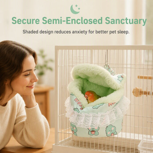 🦜🏠Plush Semi-Enclosed Hideaway | A semi-enclosed hideaway that provides a sense of security for hamsters and birds☁️