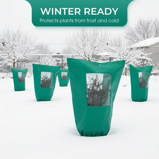 ❄️ LIMITED-TIME 50% OFF 🌱 Winter Plant Cover — Freeze Protection, Zipper & Drawstring, Clear Window