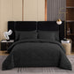 📢📢50% OFF !! ⏰ 3-Piece Quilted Comforter Set with Shams – All-Season Microfiber