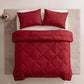 📢📢50% OFF !! ⏰ 3-Piece Quilted Comforter Set with Shams – All-Season Microfiber