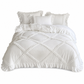 🛏️French Princess Style Washed Cotton Bedding Set Simple and Fresh 4-Piece Duvet Cover and Sheet Set for All Seasons