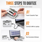 Transparent Portable Cassette Player Walkman and Tape to MP3 Converter with Type-C Interface