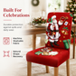 Christmas Elastic Stretch Chair Cover Full Slipcover for High Back Dining Chairs