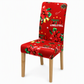 Christmas Elastic Stretch Chair Cover Full Slipcover for High Back Dining Chairs