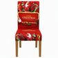 Christmas Elastic Stretch Chair Cover Full Slipcover for High Back Dining Chairs