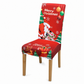 Christmas Elastic Stretch Chair Cover Full Slipcover for High Back Dining Chairs