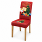 Christmas Elastic Stretch Chair Cover Full Slipcover for High Back Dining Chairs