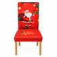 Christmas Elastic Stretch Chair Cover Full Slipcover for High Back Dining Chairs