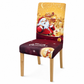 Christmas Elastic Stretch Chair Cover Full Slipcover for High Back Dining Chairs