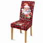 Christmas Elastic Stretch Chair Cover Full Slipcover for High Back Dining Chairs