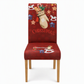 Christmas Elastic Stretch Chair Cover Full Slipcover for High Back Dining Chairs