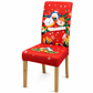 Christmas Elastic Stretch Chair Cover Full Slipcover for High Back Dining Chairs