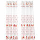 Christmas Embroidered Sheer Window Curtain Panel with Snowflake and Bell Patterns