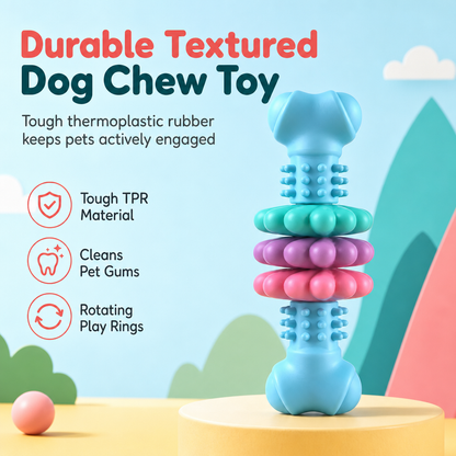 📢📢50% OFF !! ⏰Durable TPR Bone Shaped Dog Chew Toy Bite Resistant Teething Toy for Large Dogs🦴