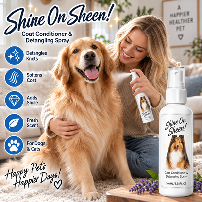 🐾 LIMITED-TIME 50% OFF! 💧 Pet Coat Detangling Conditioning Spray – For Dogs & Cats, Leave-In, Softens Fur ✨